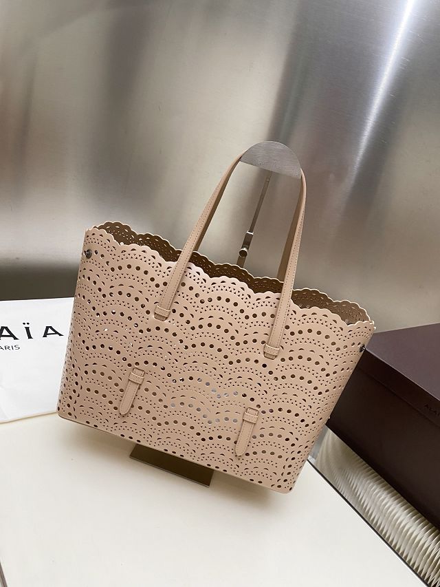 Alaia original vienne wave calfskin mina 32 bag AL0006 desert