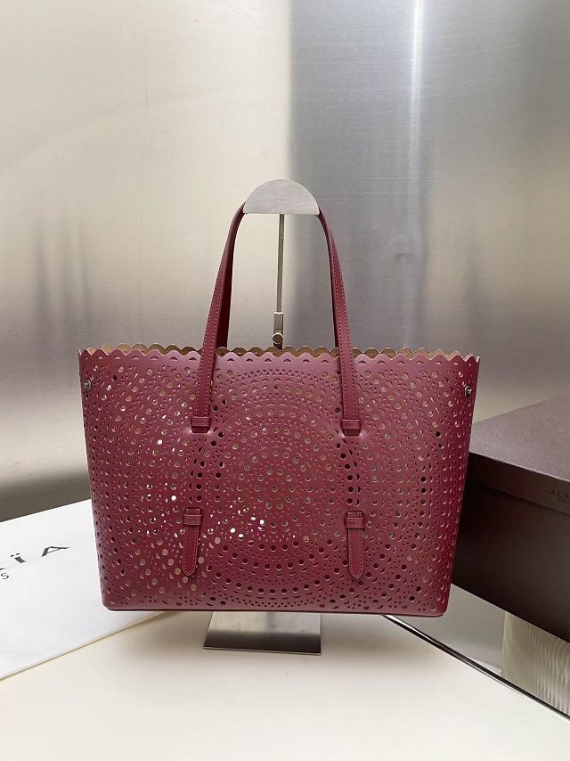 Alaia original vienne wave calfskin mina 32 bag AL0007 bordeaux