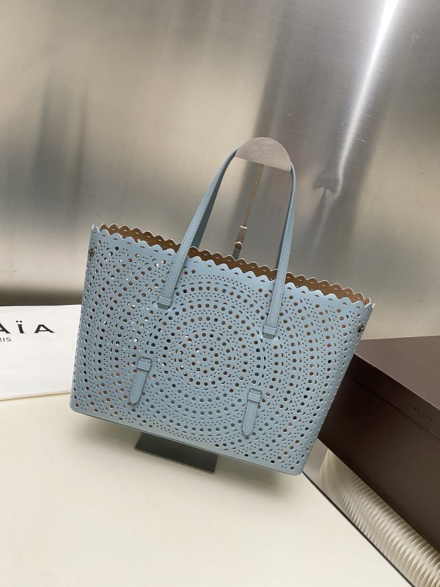 Alaia original vienne wave calfskin mina 32 bag AL0007 light blue