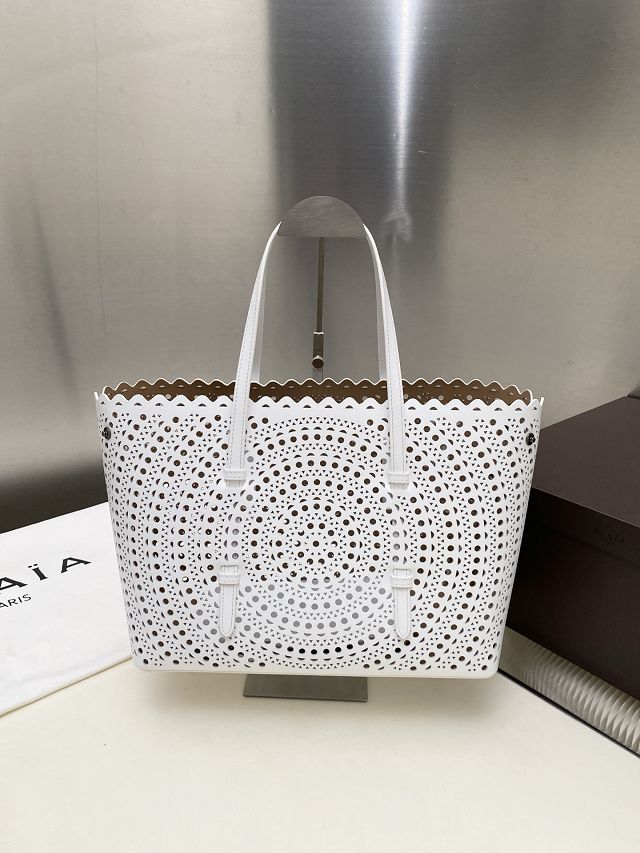 Alaia original vienne wave calfskin mina 32 bag AL0007 white