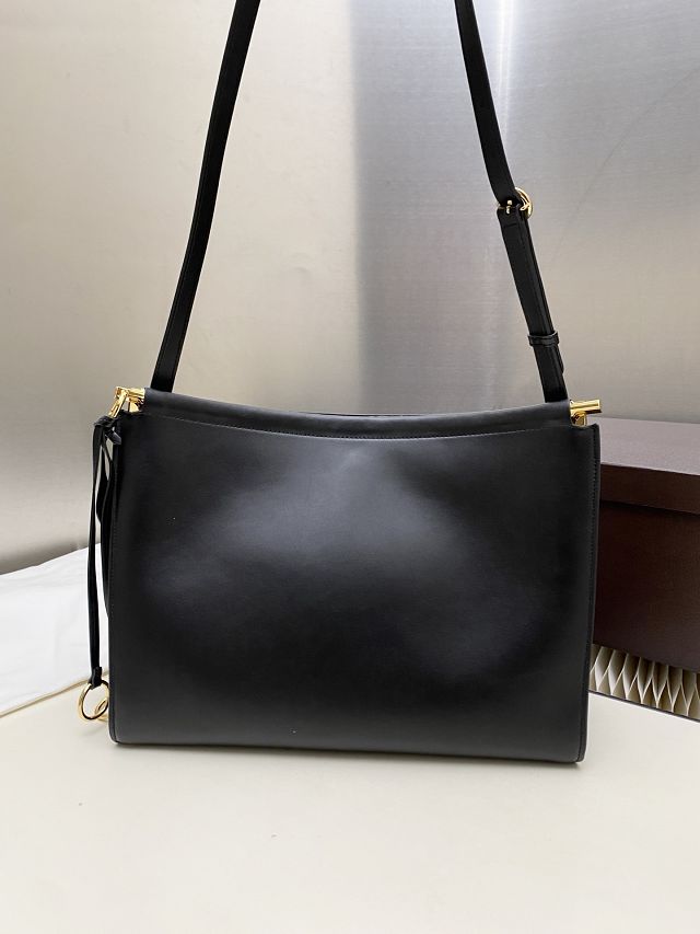 Alaia original calfskin le click medium square bag AL0018 black