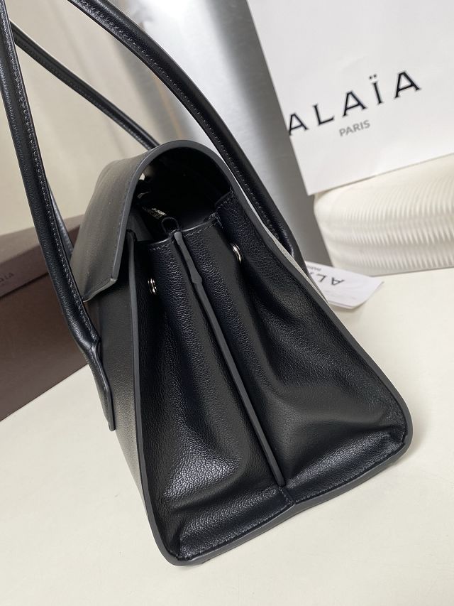 Alaia original calfskin teckel flap bag AL0011 black