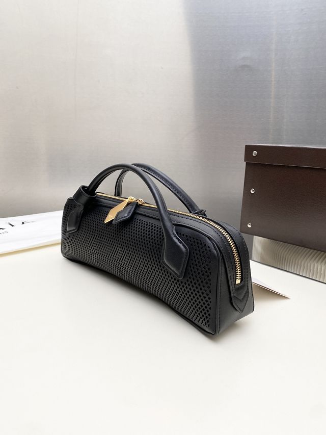 Alaia original lambskin le teckel clutch AL0022 black