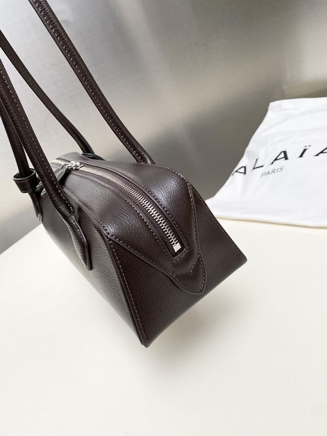 Alaia original lambskin le teckel medium bag AL0024 dark brown