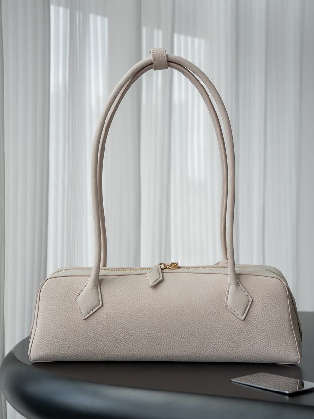 Alaia original nubuck calfskin le teckel medium bag AL0024 ivory