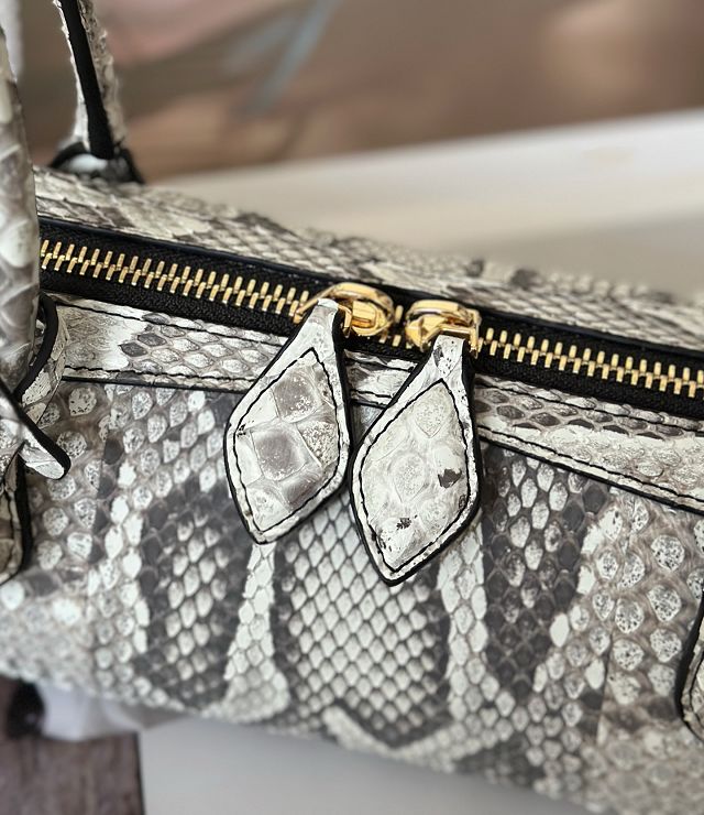 Alaia original python leather le teckel small bag AL0025 grey