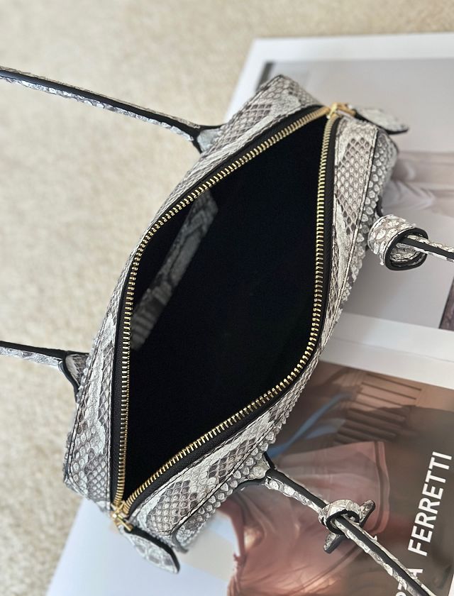 Alaia original python leather le teckel small bag AL0025 grey