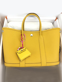 Hermes original negonda leather garden party large 36 bag HG0036 amber