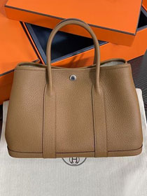Hermes original negonda leather garden party large 36 bag HG0036 beige de weimar