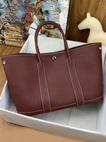 Hermes original negonda leather garden party large 36 bag HG0036 rouge H