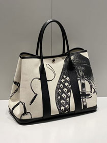 Hermes original canvas medium garden party 30 bag HG0030-2 black