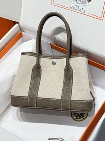 Hermes original canvas mini garden party 23 bag HG0023 grey etoupe