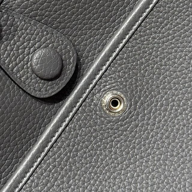 Hermes original togo leather evelyne pm shoulder bag E29 graphite