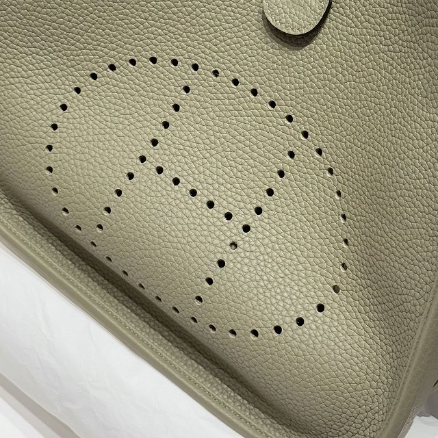 Hermes original togo leather evelyne pm shoulder bag E29 sauge