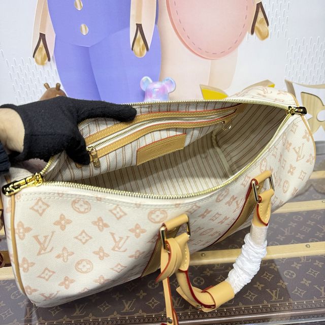 Louis vuitton monogram canvas keepall 45 M28238 white