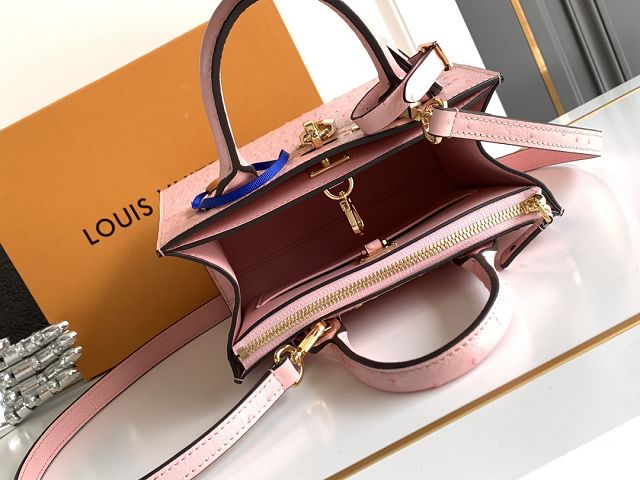 Louis vuitton original ostrich calfskin city steamer mini bag M85454 pink