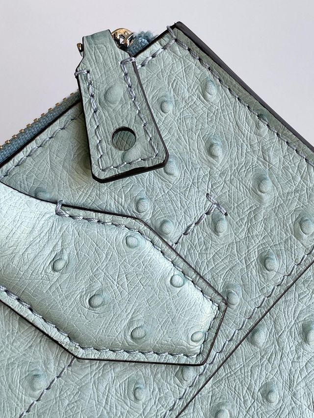 Louis vuitton original ostrich calfskin city steamer mm bag M84079 blue