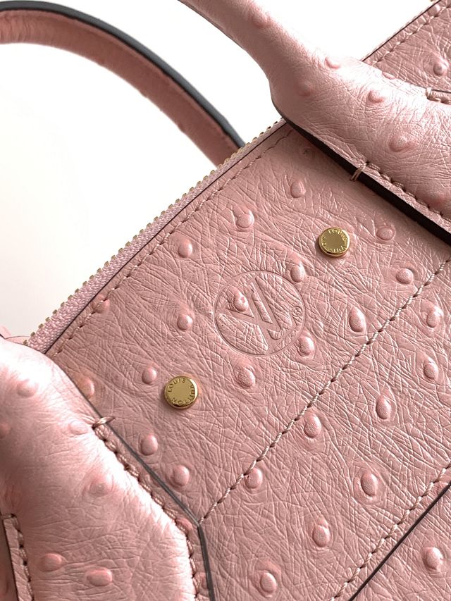 Louis vuitton original ostrich calfskin city steamer mm bag M84079 pink