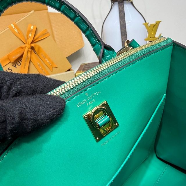 Louis vuitton original crocodile calfskin city steamer mini bag M95846 green
