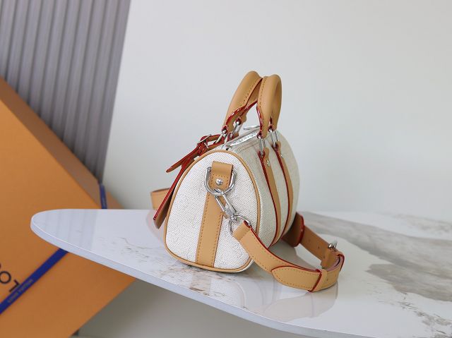 Louis vuitton original monogram canvas keepall 25 M27161 white