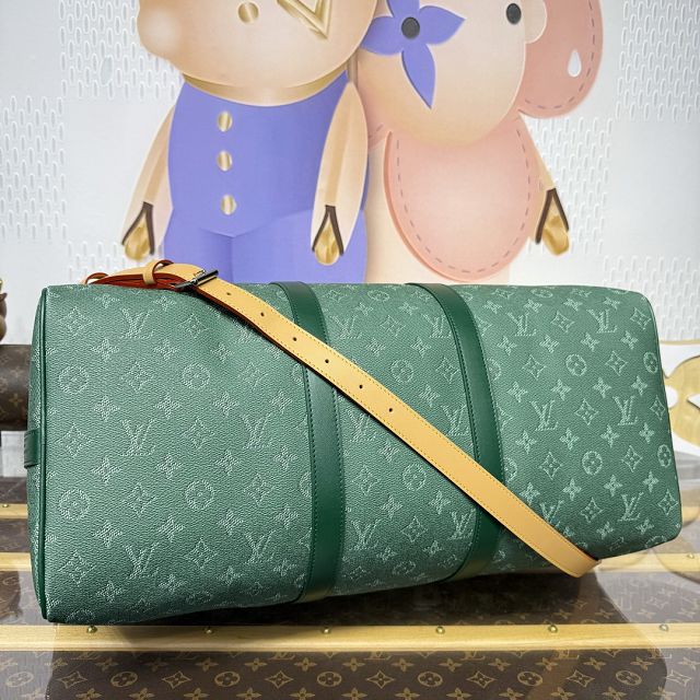 Louis vuitton original monogram canvas keepall 50 M26866 green