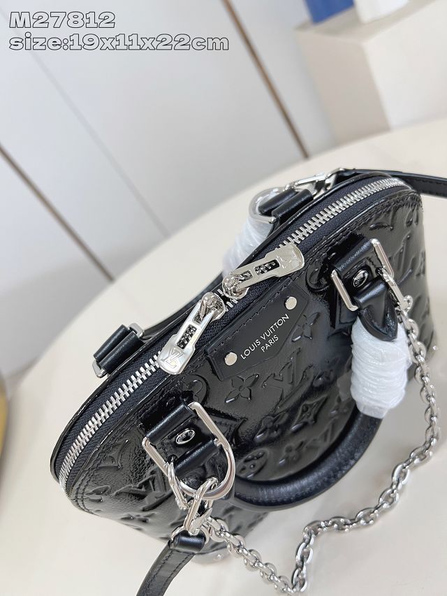 Louis vuitton original calfskin alma trunk BB M27812 black