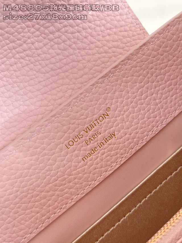 Louis vuitton original calfskin capucines BB handbag M26814 pink