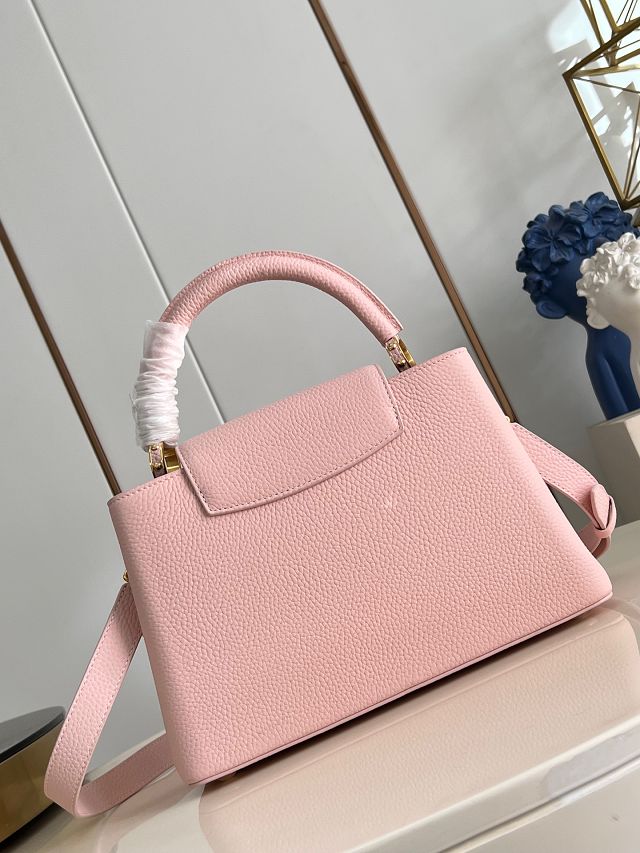 Louis vuitton original calfskin capucines MM handbag M27035 pink