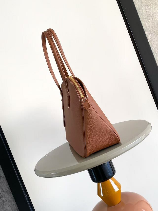 Louis vuitton original calfskin low key duffle tote M26688 cognac