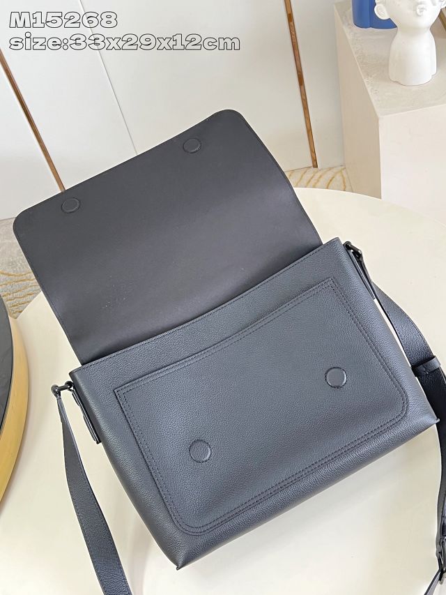 Louis vuitton original calfskin speed messenger bag M15268 black