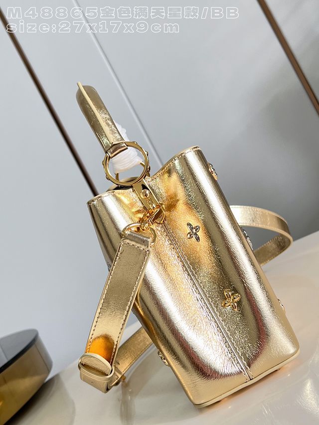 Louis vuitton original calfskin capucines BB handbag M26814 gold