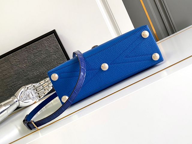 Louis vuitton original calfskin rose des vents pm handbag m86012 blue