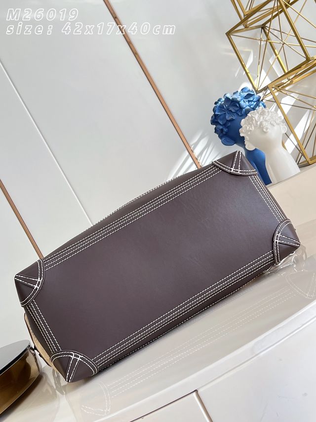 Louis vuitton original suede steamer 40 handbag M26019 tan