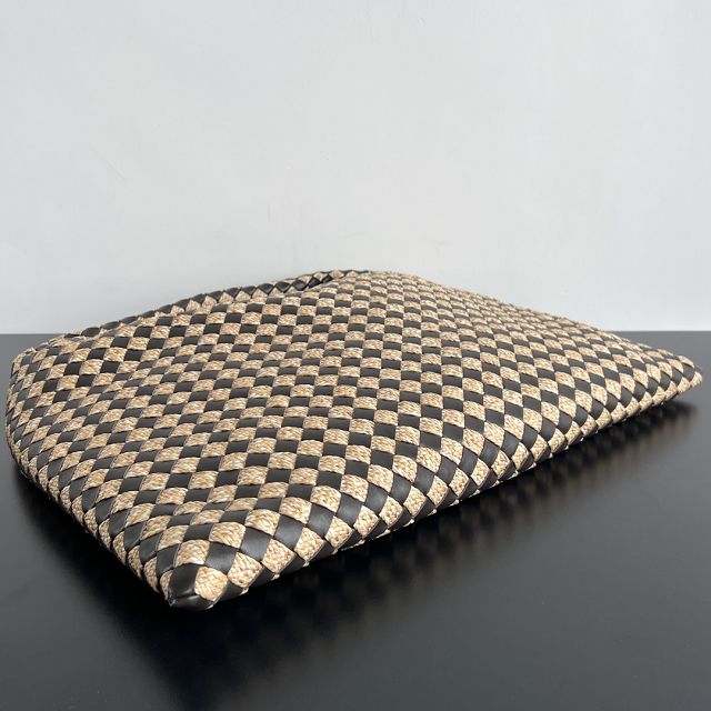 BV original calfskin hop bag 792695 black&beige