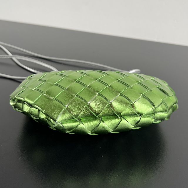 BV original lambskin mini sardine bag 744267 silver&green