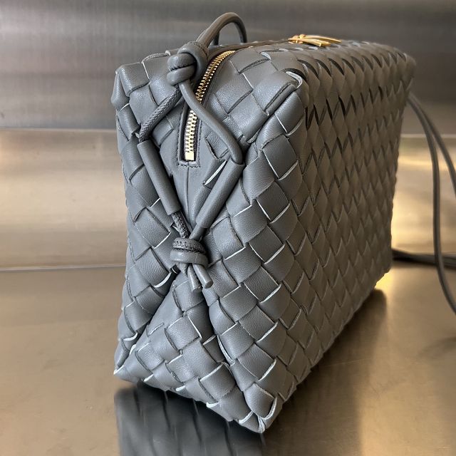 BV original lambskin medium loop camera bag 680256 thunder