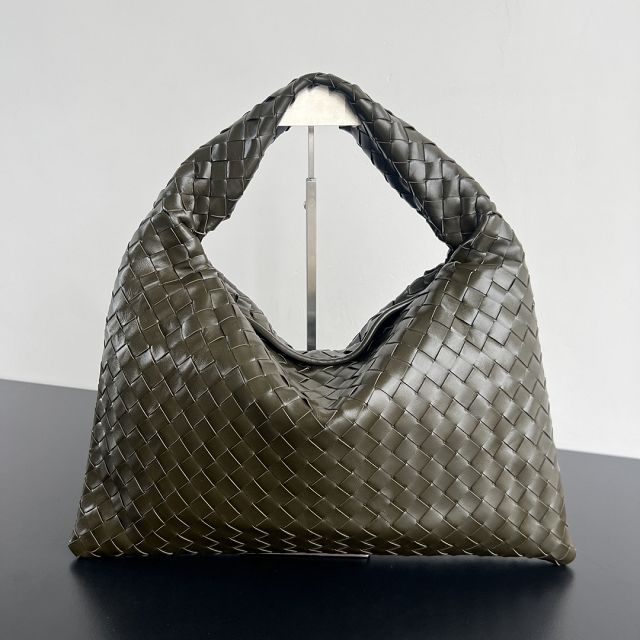 BV original calfskin medium hop bag 796262 khaki