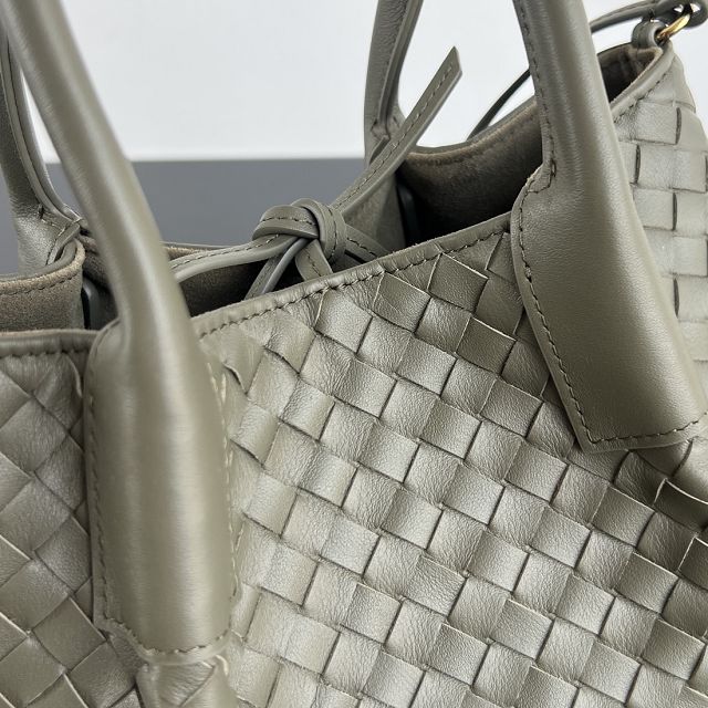 BV original calfskin small pinacoteca tote bag 819004 cypress