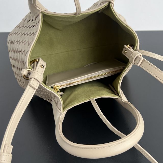 BV original calfskin small pinacoteca tote bag 819004 light taupe