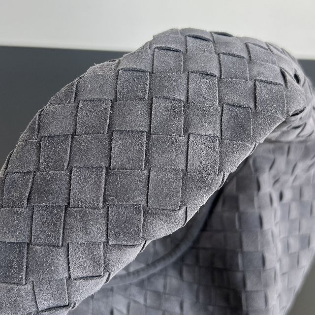 BV original suede calfskin medium hop bag 796262 graphite