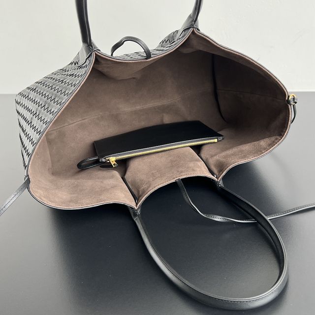 BV original calfskin large pinacoteca tote bag 817166 black