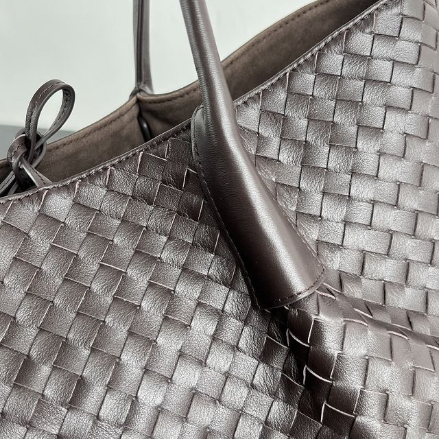 BV original calfskin large pinacoteca tote bag 817166 fondant