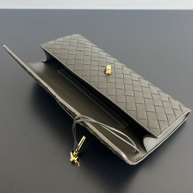 BV original lambskin andiamo long clutch 741511 khaki