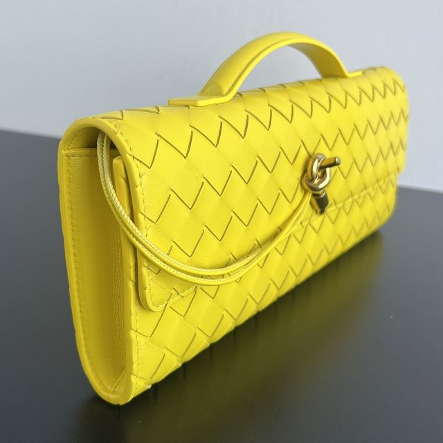 BV original lambskin andiamo long clutch 741511 sulfur