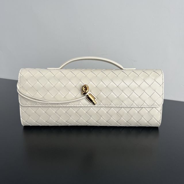 BV original lambskin andiamo long clutch 741511 sea salt