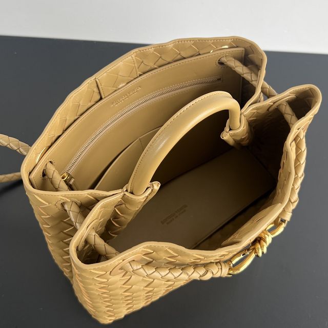 BV original lambskin small andiamo 743568 dark praline