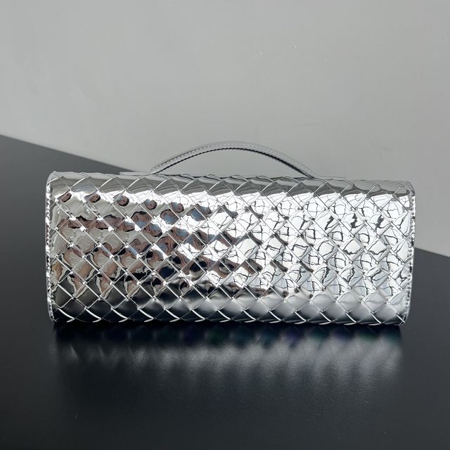 BV original patent leather andiamo long clutch 741511 silver
