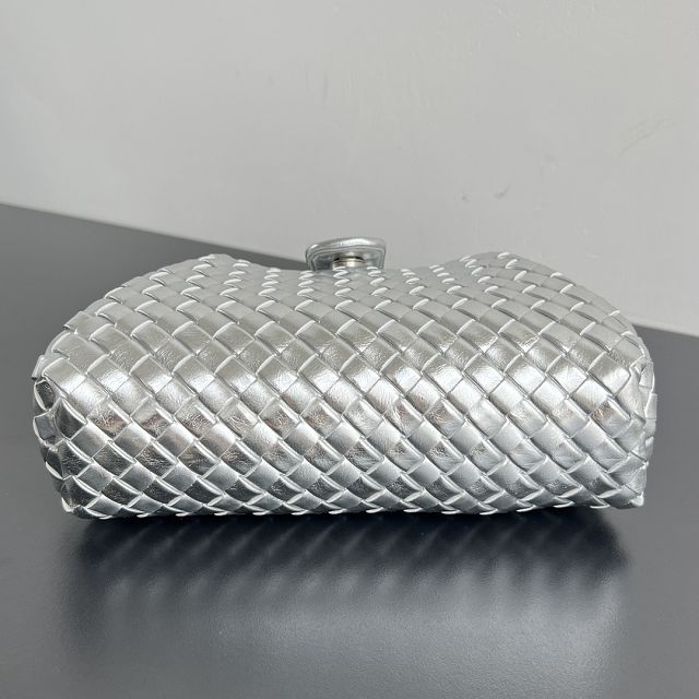 BV original lambskin small lauren 1980 clutch 804038 silver