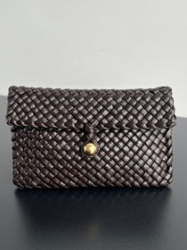 BV original calfskin tosca clutch 777678 fondant