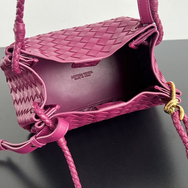 BV original lambskin medium parachute shoulder bag 835921 cinnabar